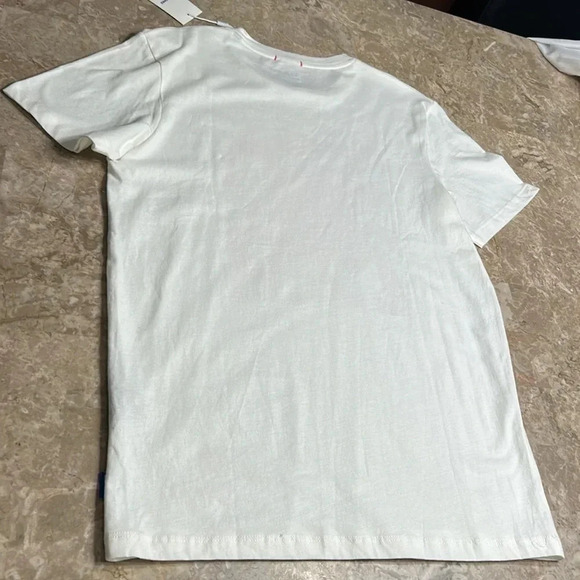 Jack&Jones graphic white cotton short sleeve t shirt , red square vacay print - Picture 7 of 9